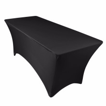 Spandex -Tischdecke für 6 Fuß Rechteckige Tisch ausgestattet